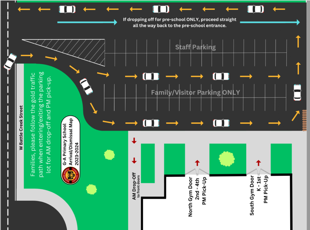 Map of parking lot