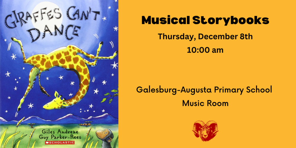Musical Storybooks December 8th at 10:00 am  Primary School Music room
