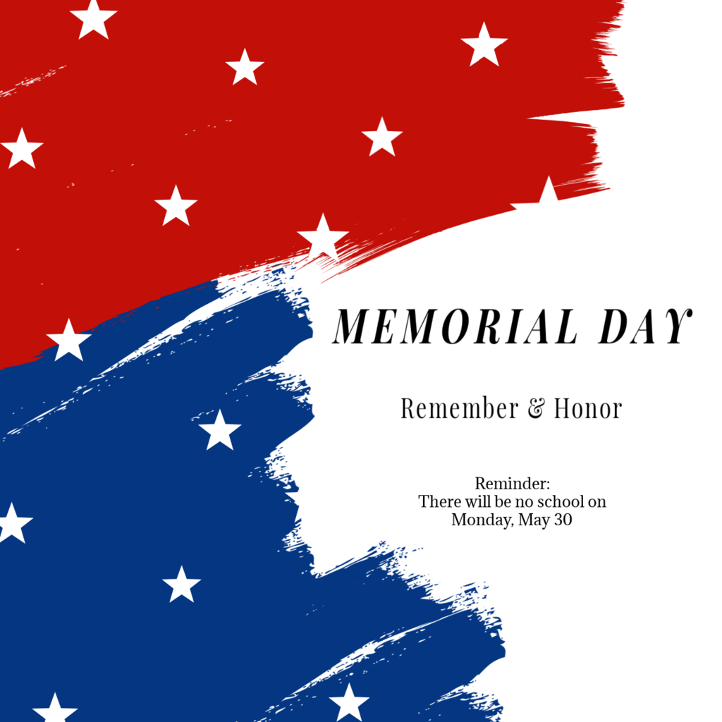 Red and blue with white stars: Memorial Day Remember & Honor